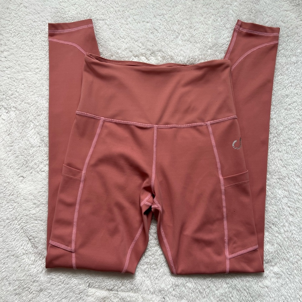 Curves n combatboots rose gold size small leggings with pockets